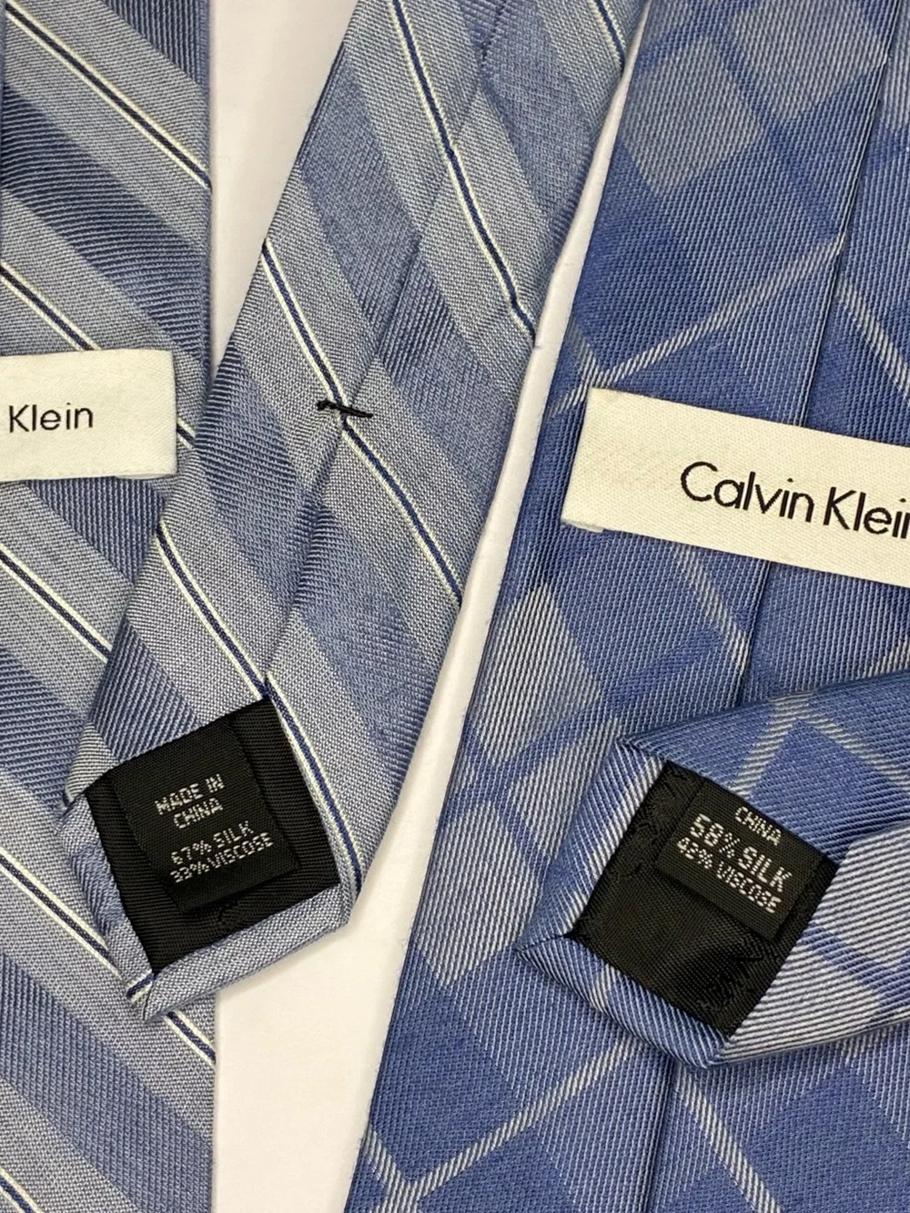 4 CALVIN KLEIN Designer Mens Neckties lot in good condition Silk & Silk blend
